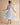 Blue floral midi dress romantic print for women - Fasciners Pakistan