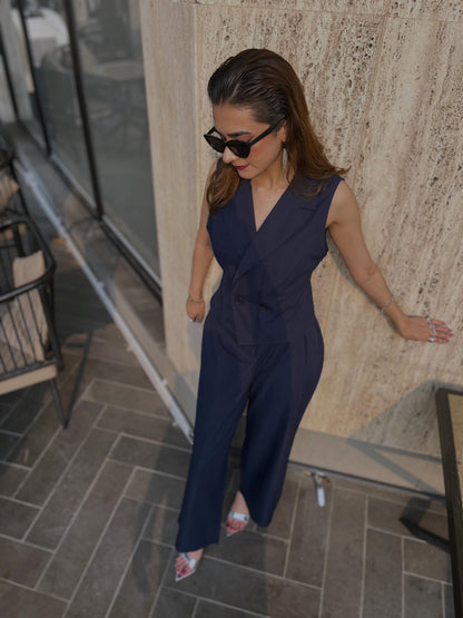 Navy Tailored Coord Set