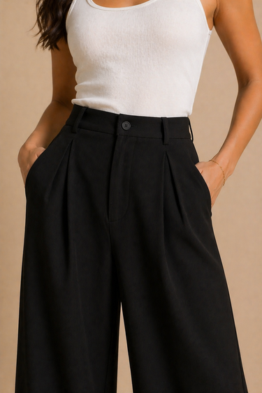 Wide Leg Black Pants