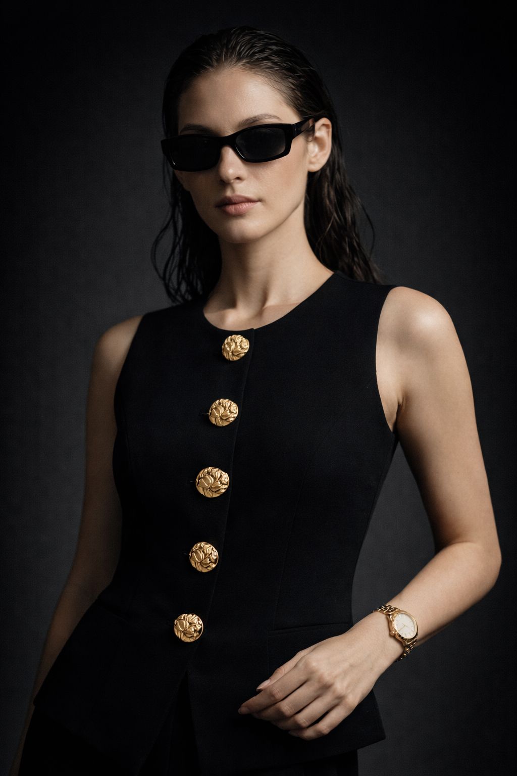 Black structured coord set styled look women Pakistan