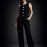Black structured vest coord set tailored for women - Fasciners Pakistan