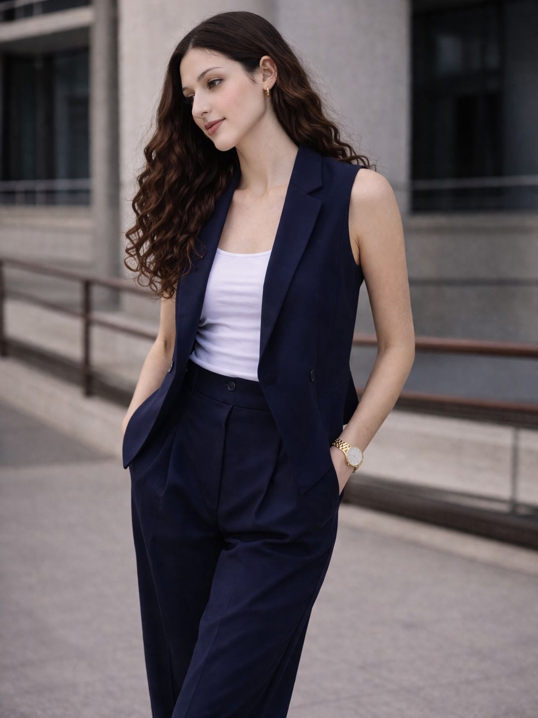 Navy coord set full outfit view women Pakistan