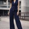 Navy tailored vest coord set power dressing for women - Fasciners Pakistan