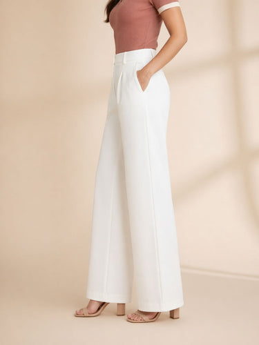 Wide Leg White Pants