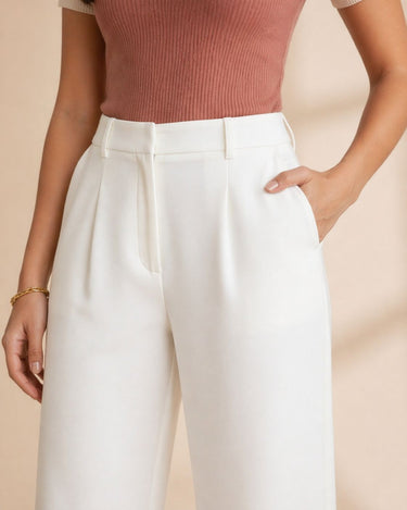 Wide Leg White Pants