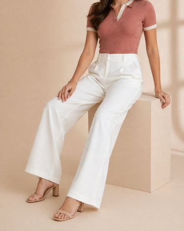 Wide Leg White Pants