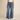 Fasciners High Waist Wide Leg Jeans Mid Blue front view